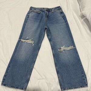 Zara Blue Straight Leg Women's Jeans